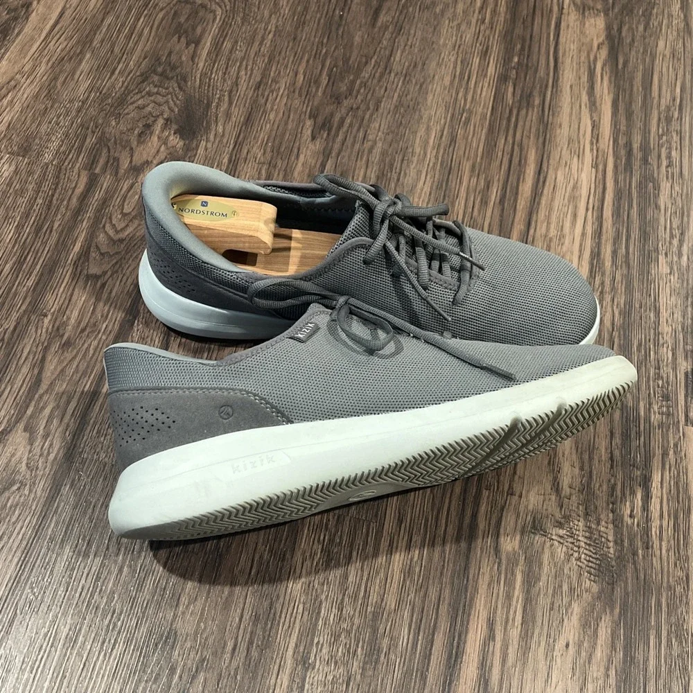 Kizik Madrid Eco Knit Gray Comfort Walking Shoes Men's Size 12 Women's 13.5